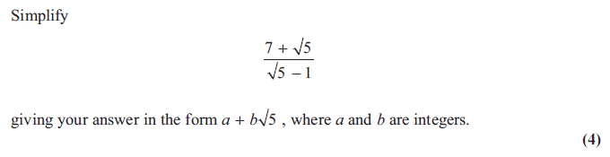 Edexcel C1 June 2013 – Q1