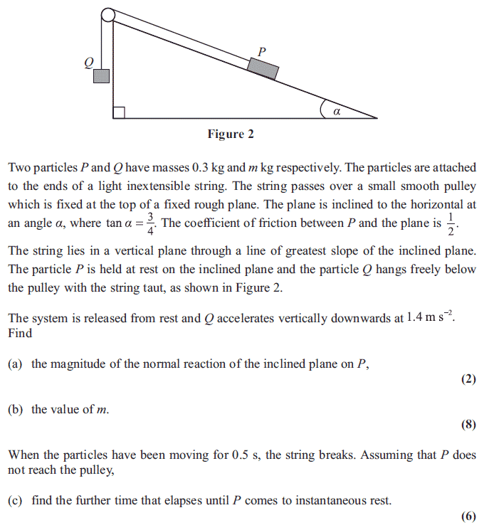 Edexcel M1 June 2011 – Q6