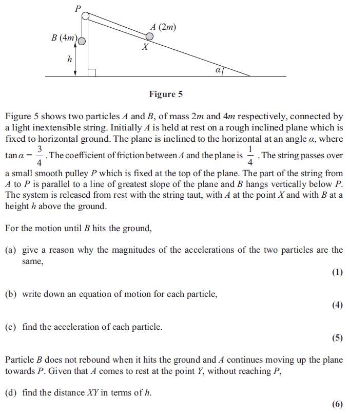 Edexcel M1 January 2013 – Q7