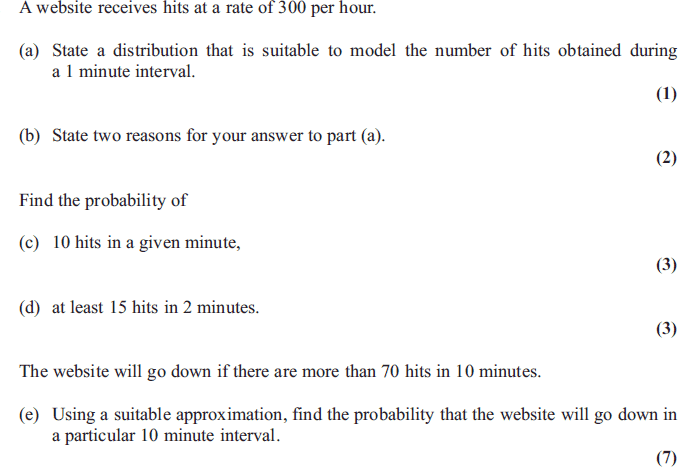 Edexcel S2 January 2012 - Q4